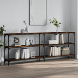 vidaXL Wandtafel 100x29x75 cm bewerkt hout gerookt eikenkleurig