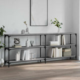 vidaXL Wandtafel 100x29x75 cm bewerkt hout gerookt eikenkleurig