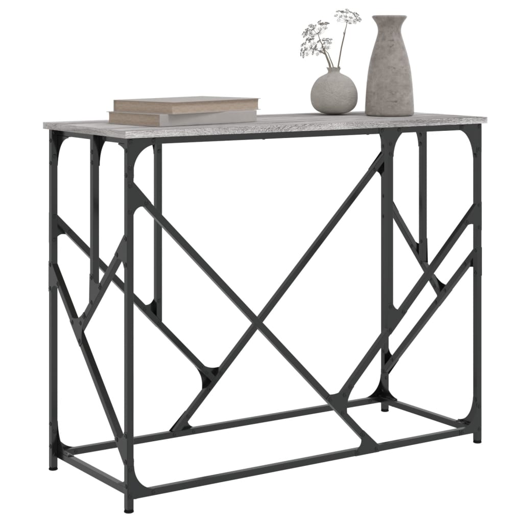 vidaXL Wandtafel 100x40x80 cm bewerkt hout zwart