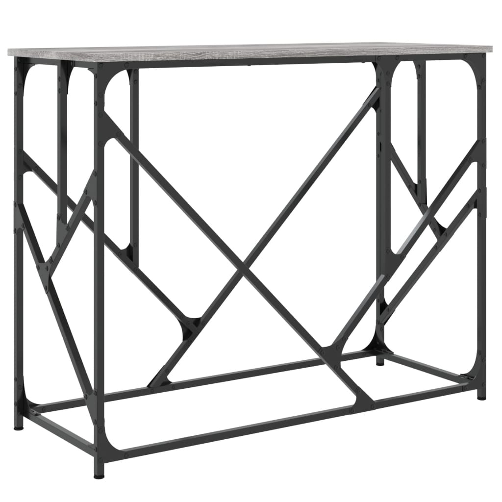 vidaXL Wandtafel 100x40x80 cm bewerkt hout zwart