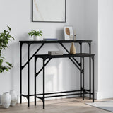 vidaXL Wall Tables 2 pcs Engineered Wood Black