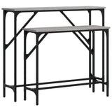 vidaXL Wall Tables 2 pcs Engineered Wood Black