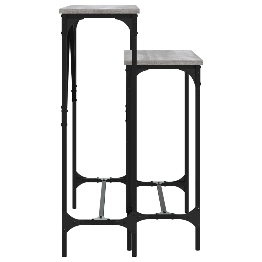 vidaXL Wall Tables 2 pcs Engineered Wood Black