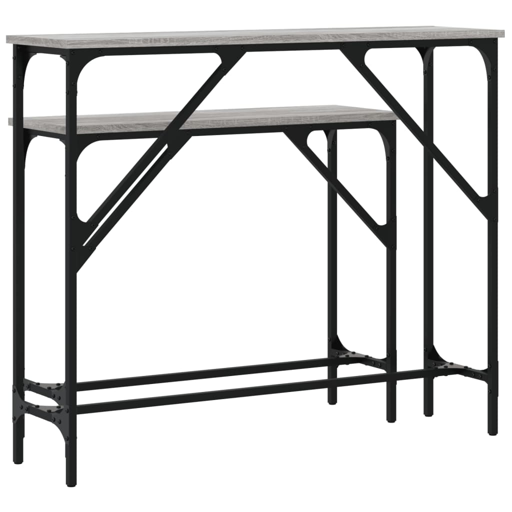 vidaXL Wall Tables 2 pcs Engineered Wood Black