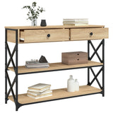 vidaXL Wandtafel 100x28x75 cm bewerkt hout zwart