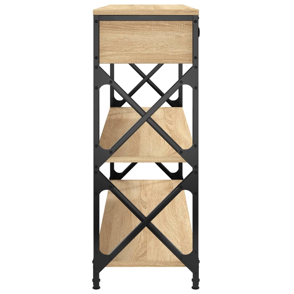 vidaXL Wandtafel 100x28x75 cm bewerkt hout zwart