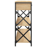 vidaXL Wandtafel 100x28x75 cm bewerkt hout zwart