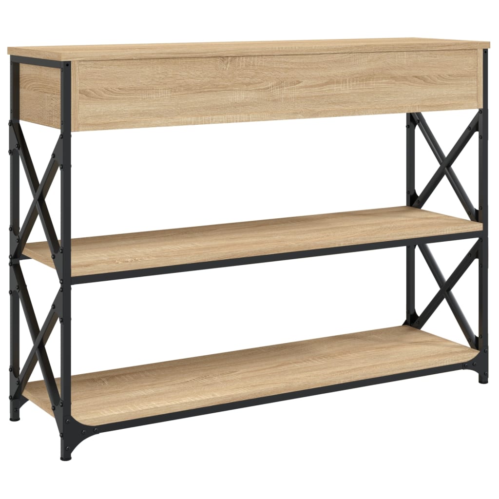vidaXL Wandtafel 100x28x75 cm bewerkt hout zwart