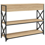 vidaXL Wandtafel 100x28x75 cm bewerkt hout zwart