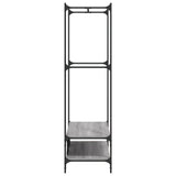 vidaXL Garment Rack with Shelves Engineered Wood Black