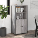 vidaXL Hoge kast 62x36x121,5 cm bewerkt hout sonoma eiken