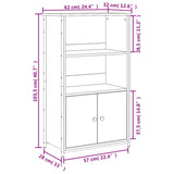 vidaXL Hoge kast 62x36x121,5 cm bewerkt hout sonoma eiken