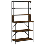 vidaXL Baker's Rack 6-tier 90x40x180 cm engineered wood smoked oak