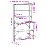 vidaXL Baker's Rack 6-tier 90x40x180 cm engineered wood smoked oak