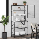 vidaXL Baker's Rack 6-tier 90x40x180 cm engineered wood smoked oak