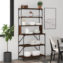 vidaXL Baker's Rack 6-tier 90x40x180 cm engineered wood smoked oak