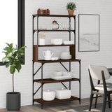 vidaXL Baker's Rack 6-tier 90x40x180 cm engineered wood smoked oak