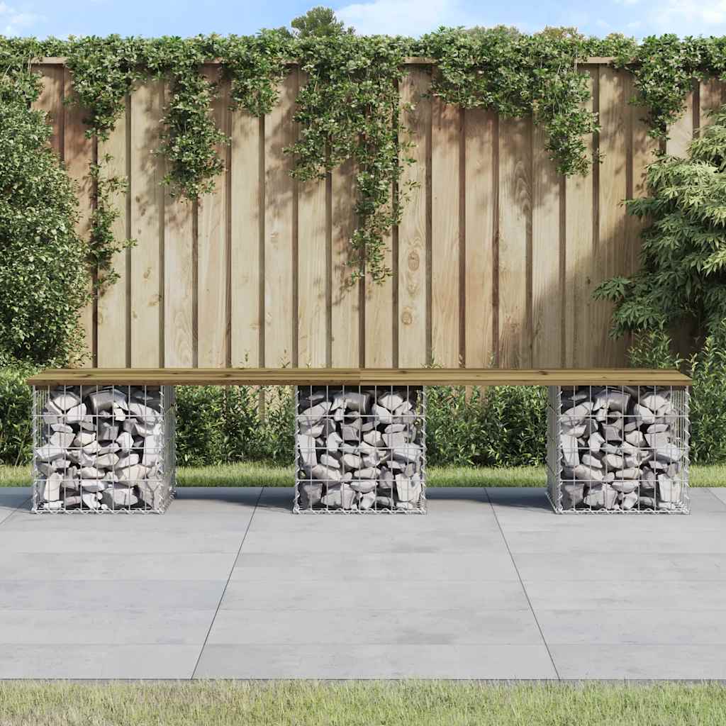 vidaXL Tuinbank schanskorfontwerp 33x31x42 cm massief grenenhout