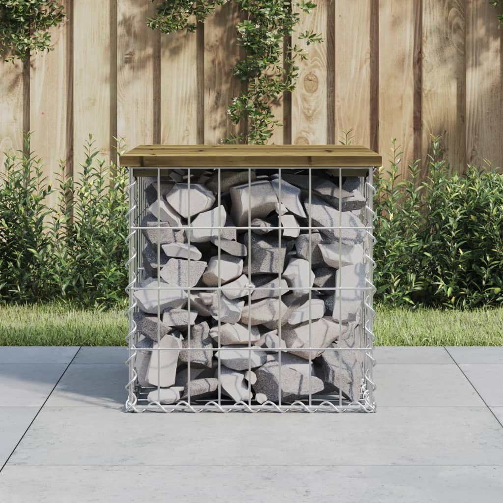 vidaXL Tuinbank schanskorfontwerp 33x31x42 cm massief grenenhout