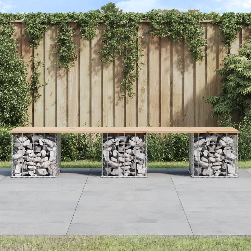vidaXL Tuinbank schanskorfontwerp 33x31x42 cm massief grenenhout