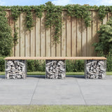 vidaXL Tuinbank schanskorfontwerp 33x31x42 cm massief grenenhout