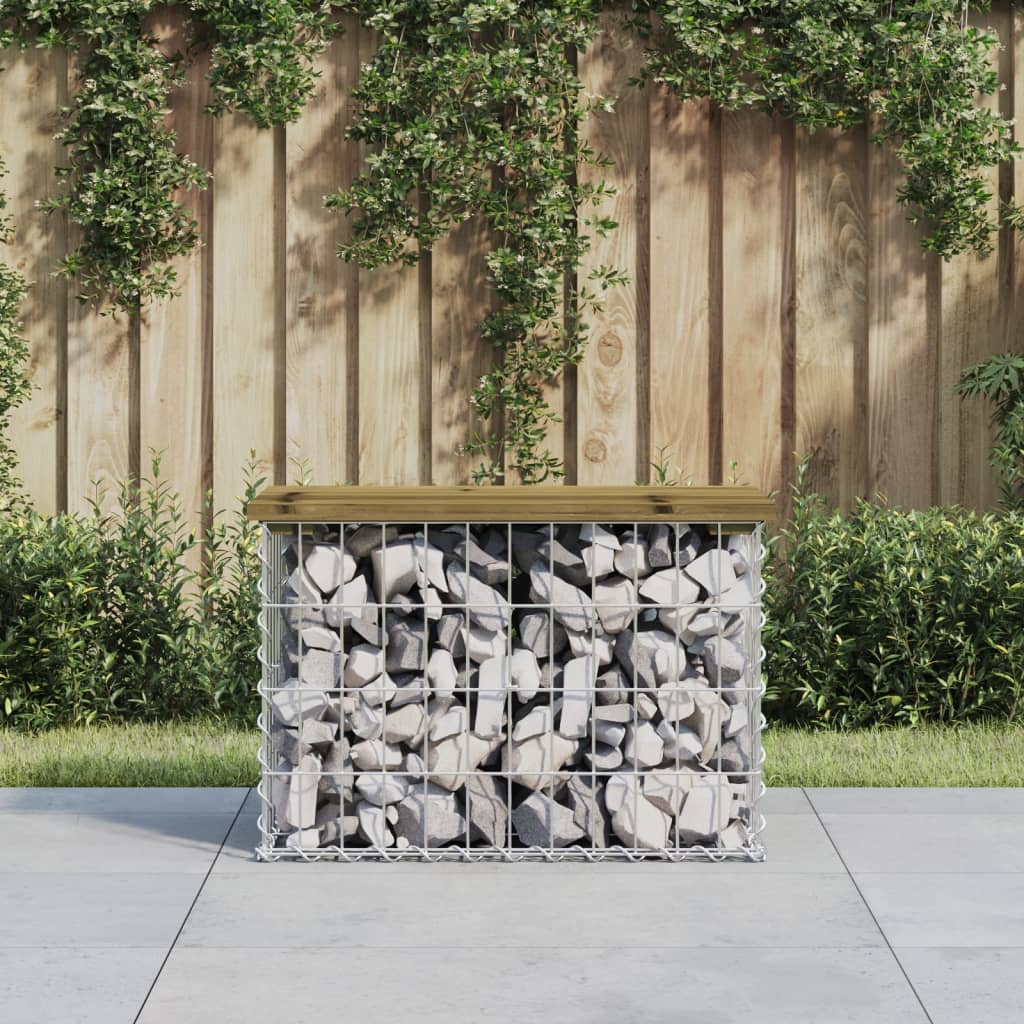 vidaXL Tuinbank schanskorfontwerp 33x31x42 cm massief grenenhout