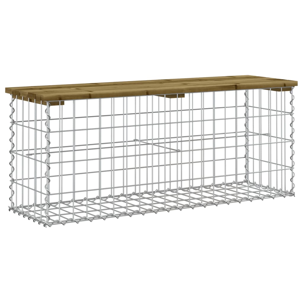 vidaXL Tuinbank schanskorfontwerp 33x31x42 cm massief grenenhout