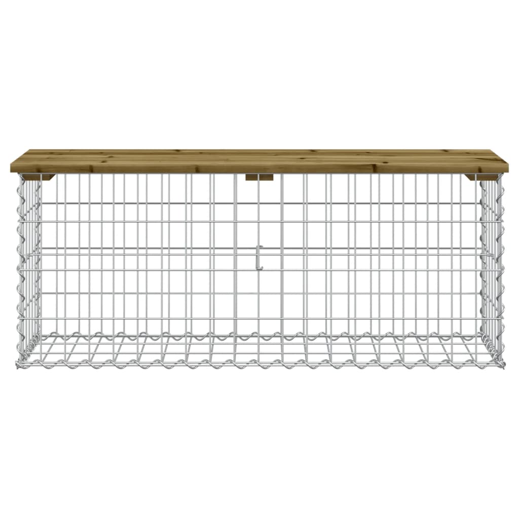 vidaXL Tuinbank schanskorfontwerp 33x31x42 cm massief grenenhout
