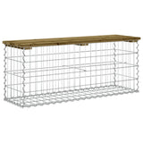 vidaXL Tuinbank schanskorfontwerp 33x31x42 cm massief grenenhout