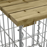 vidaXL Tuinbank schanskorfontwerp 33x31x42 cm massief grenenhout