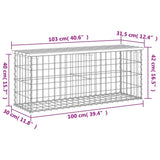 vidaXL Tuinbank schanskorfontwerp 33x31x42 cm massief grenenhout