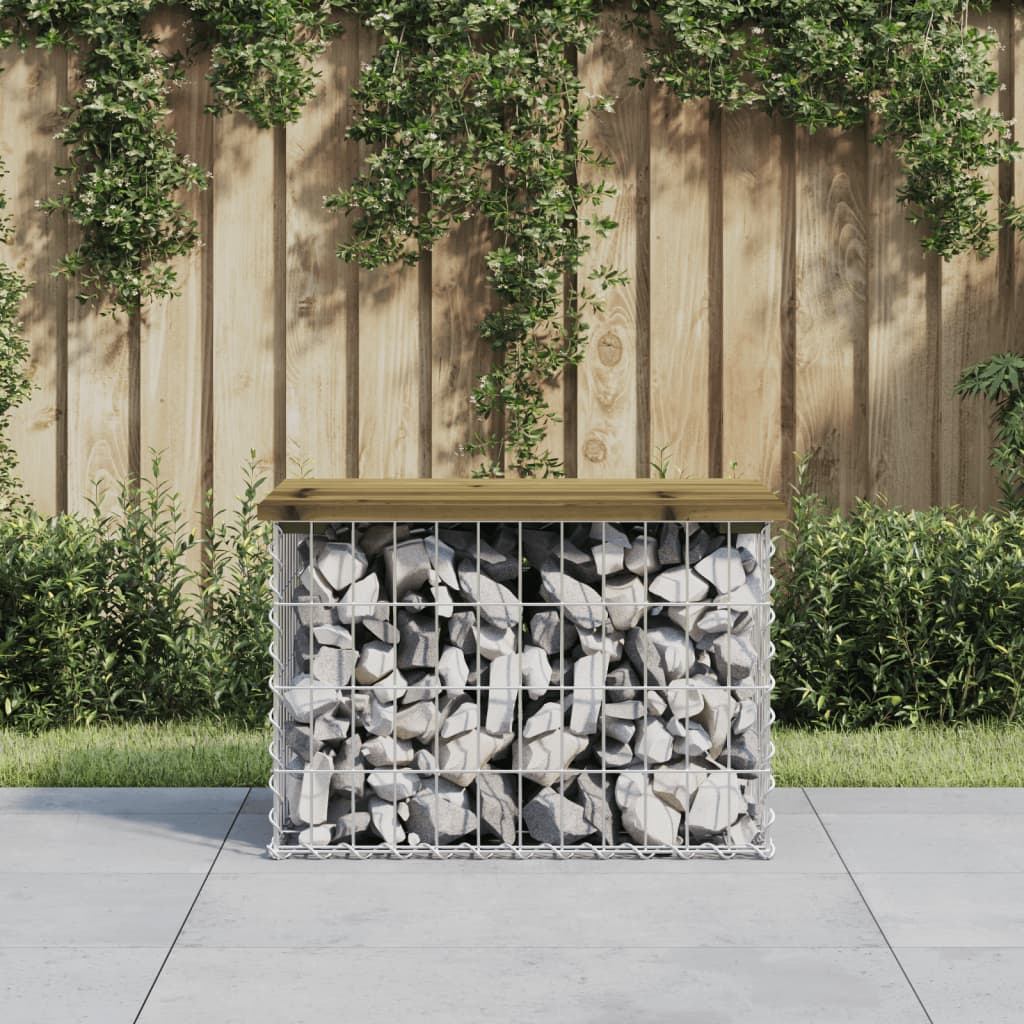 vidaXL Tuinbank schanskorfontwerp 33x31x42 cm massief grenenhout