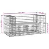 vidaXL Tuinbank schanskorfontwerp 103x70x65 cm massief grenenhout
