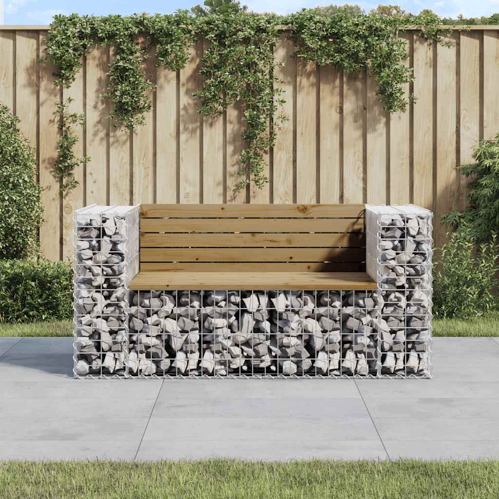 vidaXL Tuinbank schanskorfontwerp 103x70x65 cm massief grenenhout