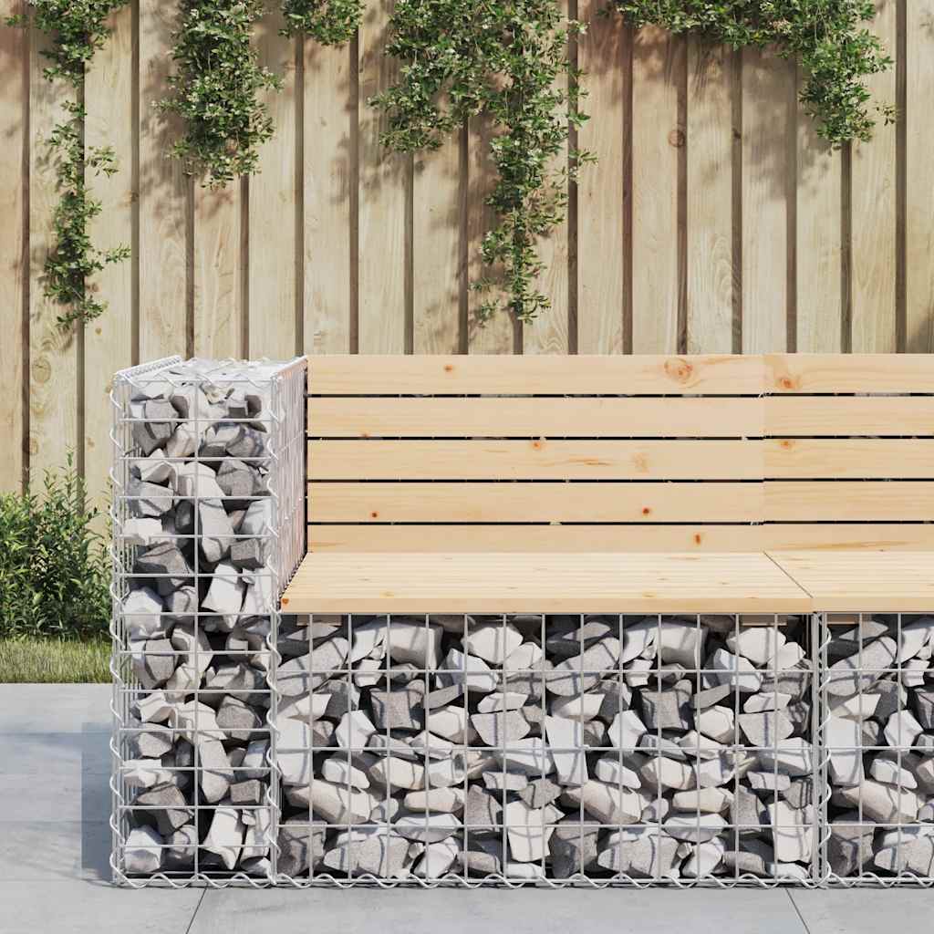 vidaXL Tuinbank schanskorfontwerp 103x70x65 cm massief grenenhout