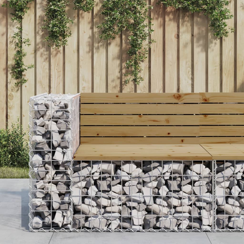 vidaXL Tuinbank schanskorfontwerp 103x70x65 cm massief grenenhout