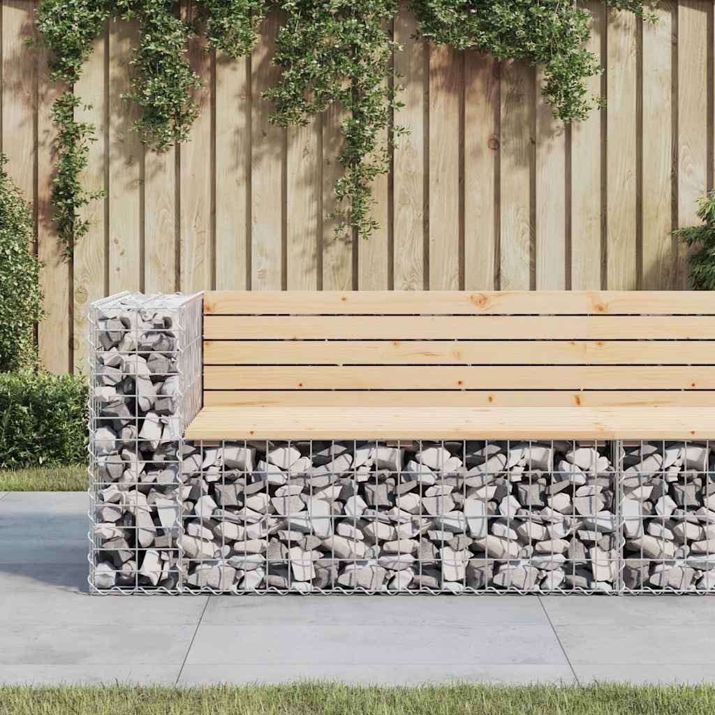 vidaXL Tuinbank schanskorfontwerp 103x70x65 cm massief grenenhout