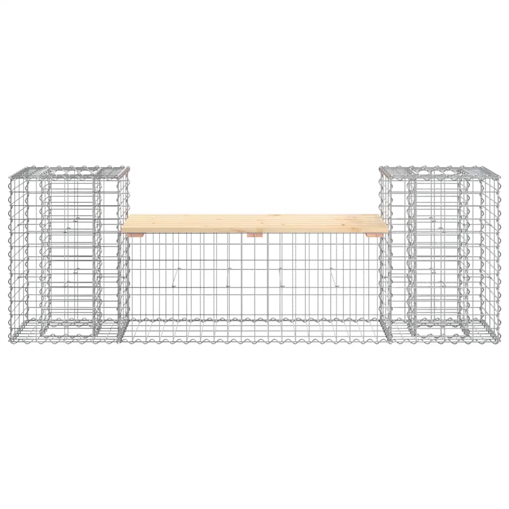 vidaXL Tuinbank schanskorfontwerp 183x41x60,5 cm massief grenenhout