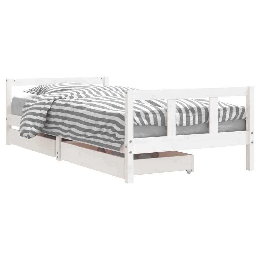 vidaXL Kinderbedframe met lades 80x200 cm massief grenenhout