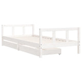 vidaXL Kinderbedframe met lades 80x200 cm massief grenenhout
