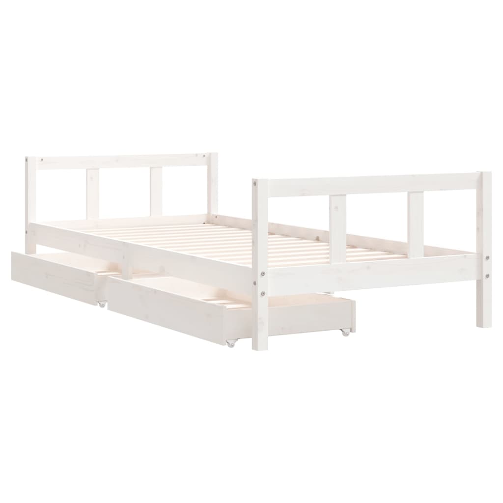 vidaXL Kinderbedframe met lades 80x200 cm massief grenenhout