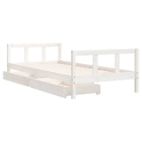 vidaXL Kinderbedframe met lades 80x200 cm massief grenenhout