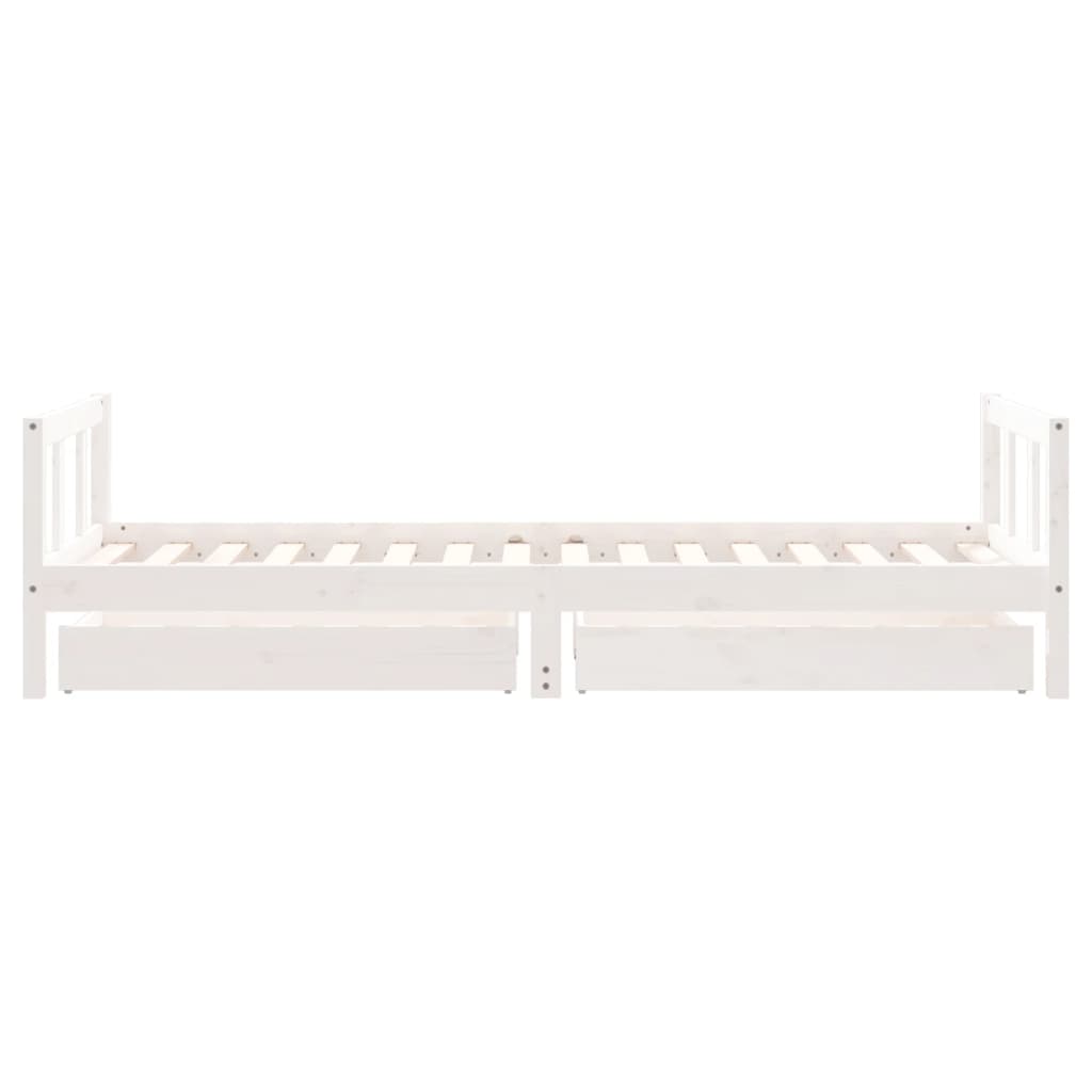 vidaXL Kinderbedframe met lades 80x200 cm massief grenenhout