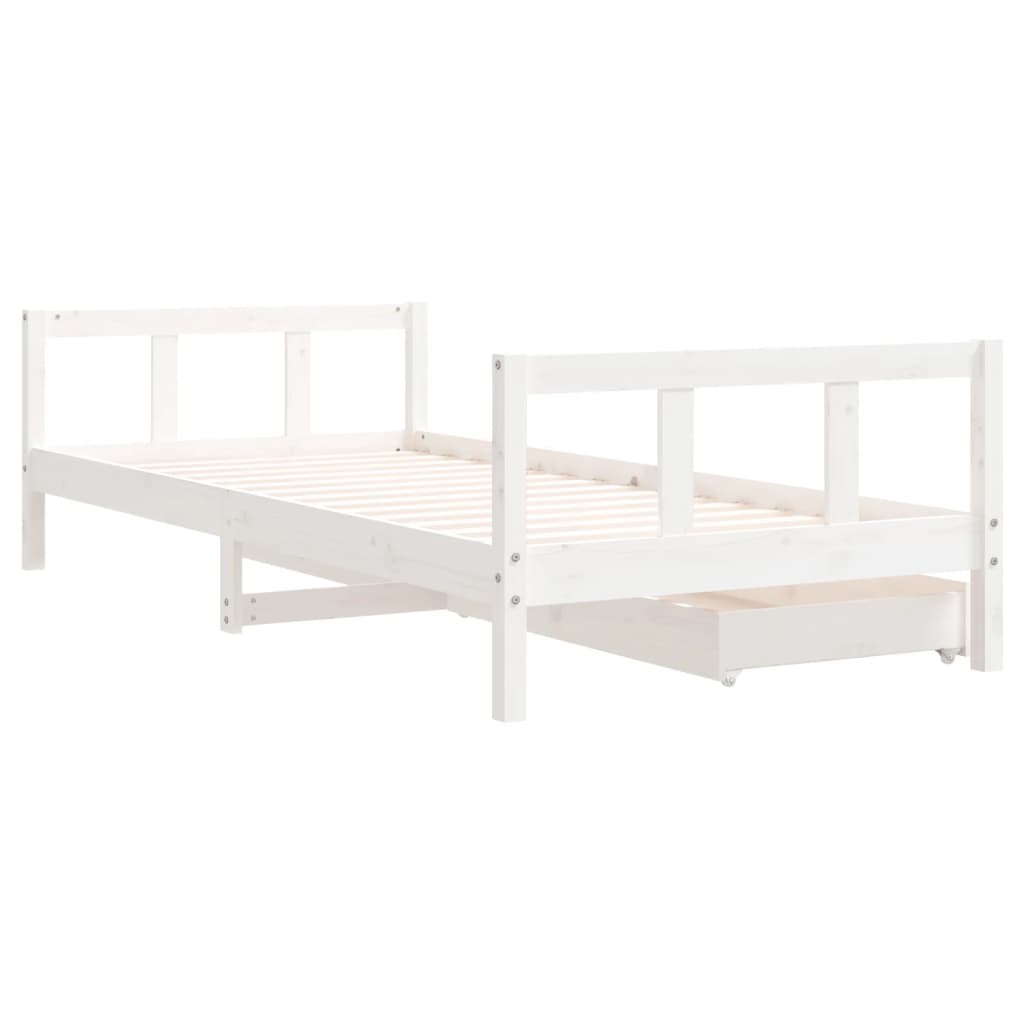 vidaXL Kinderbedframe met lades 80x200 cm massief grenenhout