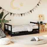 vidaXL Kinderbedframe met lades 80x200 cm massief grenenhout