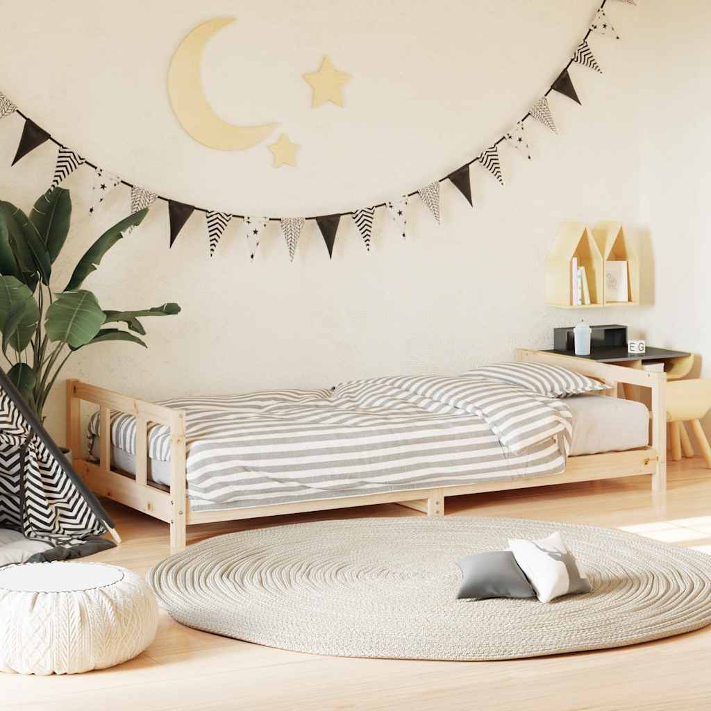 vidaXL Kids Bed Frame 90x200 cm Solid Pine Wood