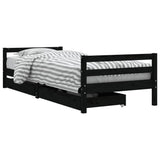 vidaXL Kids Bed Frame with Drawers 80x200 cm Solid Pine Wood
