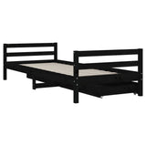 vidaXL Kids Bed Frame with Drawers 80x200 cm Solid Pine Wood