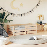 vidaXL Kids Bed Frame with Drawers 80x200 cm Solid Pine Wood