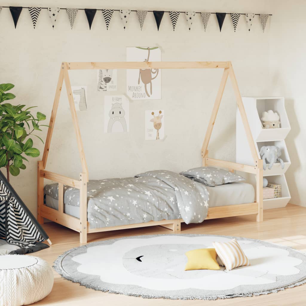 vidaXL Kinderbedframe 80x200 cm massief grenenhout